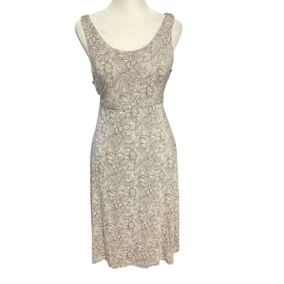 Telluride Clothing Co Sleeveless Dress Sundress Size M Tan Brown Tie Back Comfy - Picture 1 of 10